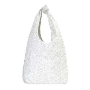 Cotton Cheetah Print Tote - Off-white