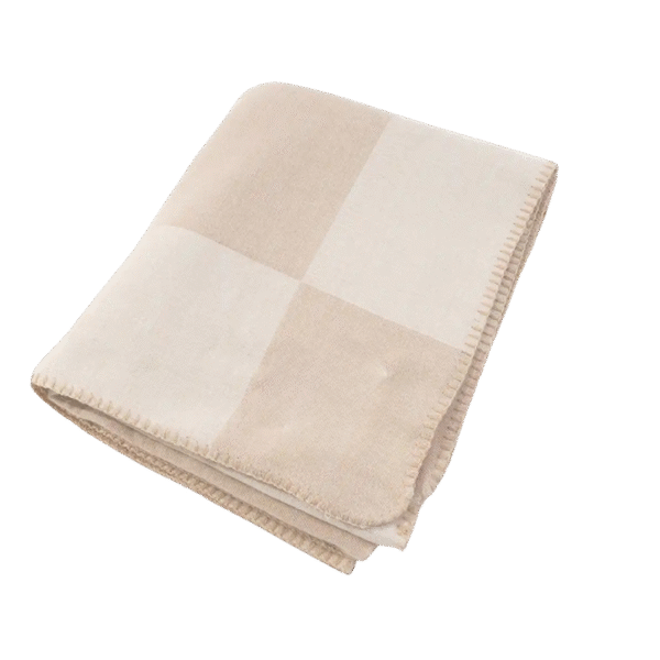 Checkered Blanket - Beige